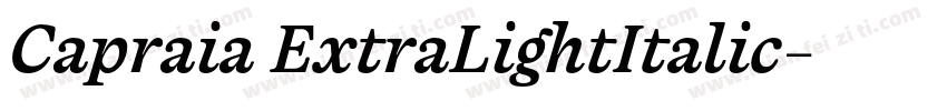Capraia ExtraLightItalic字体转换